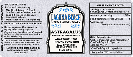 Astragalus Liquid Herbal Extract - Organic Immune Support Tincture - 2 fl oz