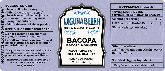Bacopa Liquid Extract, Organic Tincture, 2 fl. oz.