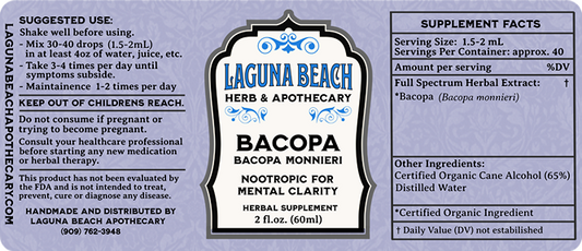 Bacopa Liquid Extract, Organic Tincture, 2 fl. oz.