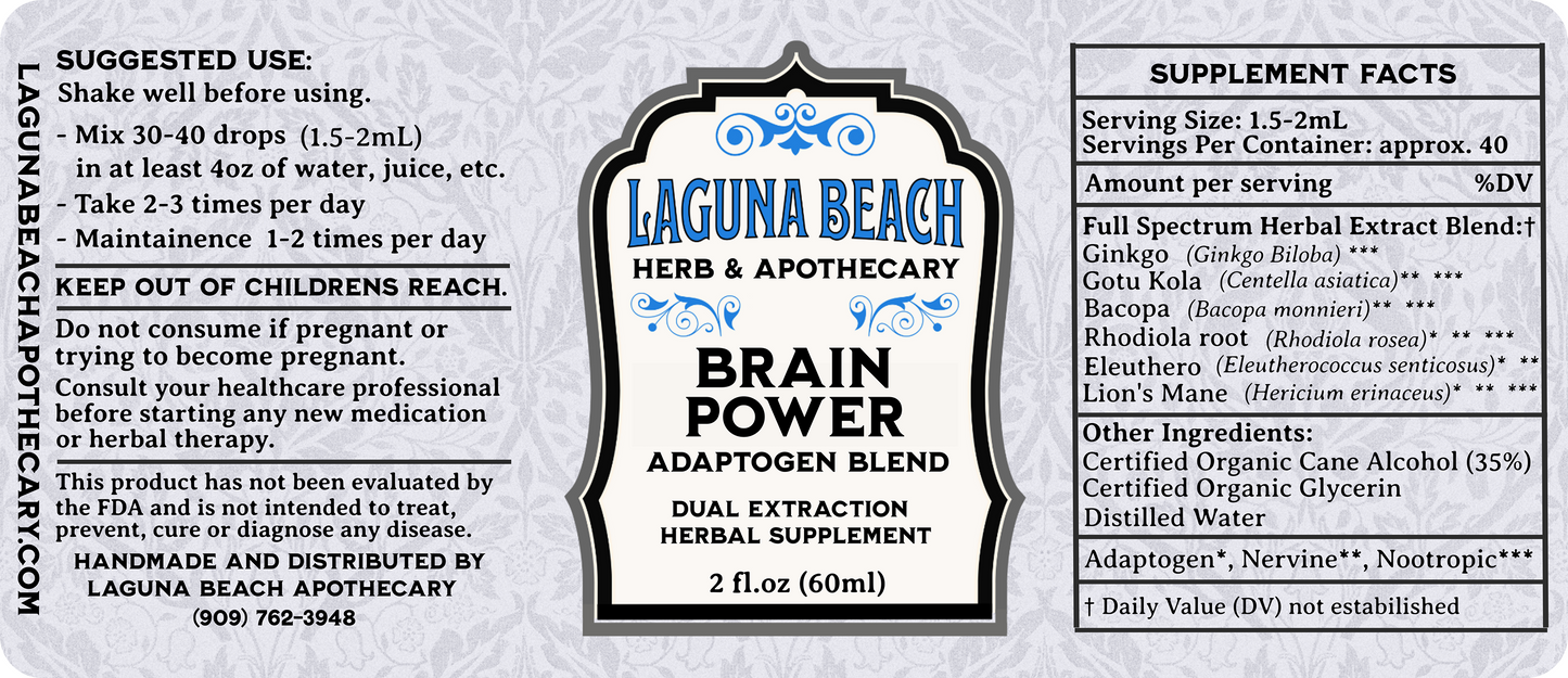 Brain Power Extract – Herbal Tonic for Focus, Memory & Clarity