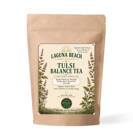 Tulsi Balance three-Tulsi Holy Basil tea pouch by Laguna Beach Apothecary