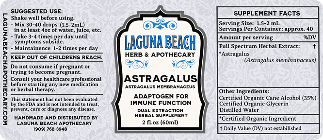 Astragalus Liquid Herbal Extract - Organic Immune Support Tincture - 2 fl oz