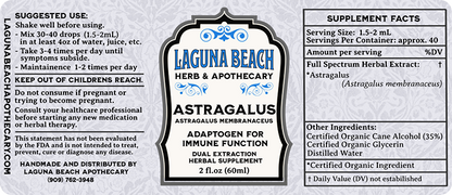 Astragalus Liquid Herbal Extract - Organic Immune Support Tincture - 2 fl oz
